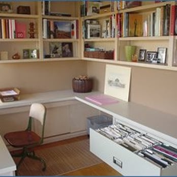 Custom Living Solutions - New filing, paper management, and storage systems helped the owner of this office cut the clutter and get productive. - Home Organization Near Me Custom Living Solutions - New filing, paper management, and storage systems helped the owner of this office cut the clutter and get productive. - Home Organization Near Me