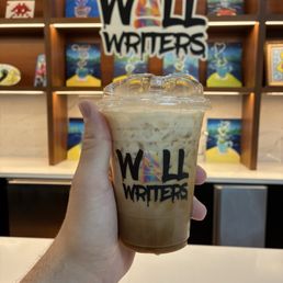 Caramel banana latte