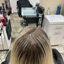 Eterna Salon & Day Spa - Botched balayage hair color.