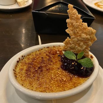 Wild Sage Bistro - Creme Brulee with huckleberry compote. - New American Near Me - Spokane, Washington Wild Sage Bistro - Creme Brulee with huckleberry compote. - New American Near Me - Spokane, Washington