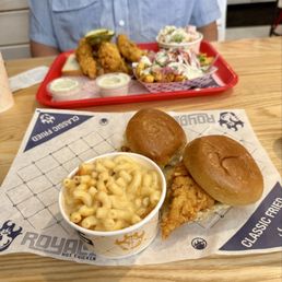 Honey Butter Chicken Sliders, Chicken Tenders, Loaded Crinkle Cut, Mac & Cheese Honey Butter Chicken Sliders, Chicken Tenders, Loaded Crinkle Cut, Mac & Cheese
