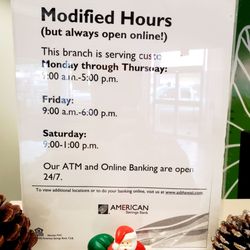 American Savings Bank - McCully - American Savings Bank (McCully Branch) banking hours as of December 7, 2022