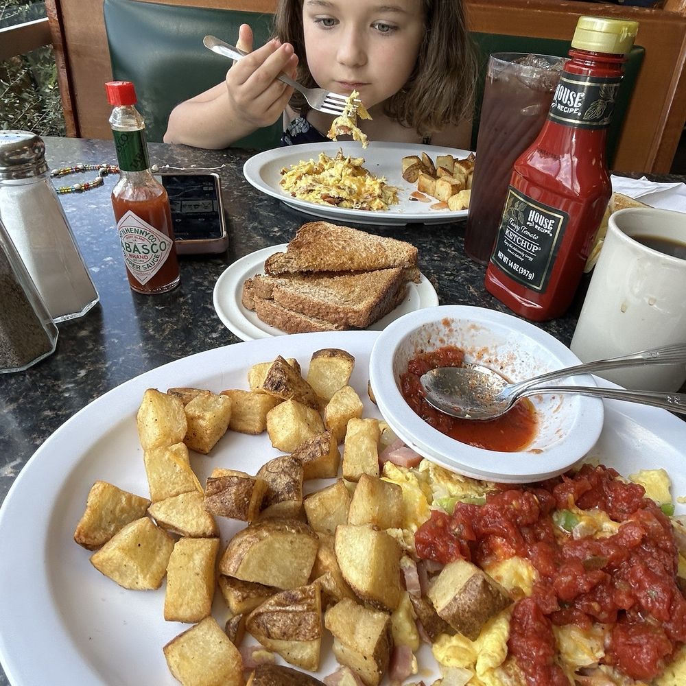The House Cafe - #7 ham egg and cheese scramble with country potatoes. - Cafes Near Me - Richardson, Texas The House Cafe - #7 ham egg and cheese scramble with country potatoes. - Cafes Near Me - Richardson, Texas