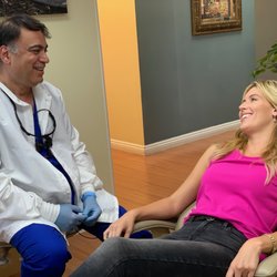 Smile Angels of Beverly Hills - Bruce Vafa DDS. - Dr. Bruce Vafa with Celebrity Patient at Smile Angels of Beverly Hills