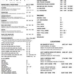 3 Thirty 3 Nail Bar- Irvine - Updated Menu effective May 1, 2023.