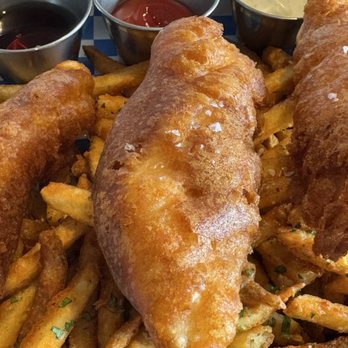 The Whaler - Close-up of one fish from the fish and chips order - fantastic - Breakfast & Brunch Near Me - Santa Monica, California The Whaler - Close-up of one fish from the fish and chips order - fantastic - Breakfast & Brunch Near Me - Santa Monica, California