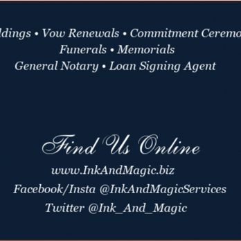 Ink & Magic - Officiants Near Me Ink & Magic - Officiants Near Me