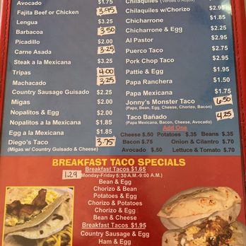 Lil Jonnys Taco House - Menu - Mexican Near Me - San Antonio, Texas