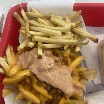 In-N-Out Burger - The almost five dollar animal fry and sad looking regular fry. Where is the quality...not worth the price - Burgers Near Me - Poway, California
