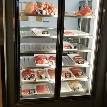 Echo & Rig - Meat cooler in the downstairs butcher shop. - Steakhouses Near Me - Las Vegas, Nevada