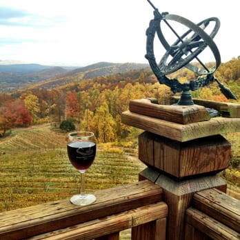 Stone Mountain Vineyards - View from the deck. November 2, 2013 - Wineries Near Me - Dyke, Virginia