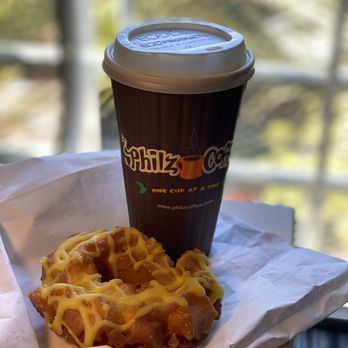 Randy Donuts - Iced Lemon old fashioned and a side of Philz! - Coffee & Tea Near Me - Norwalk, California