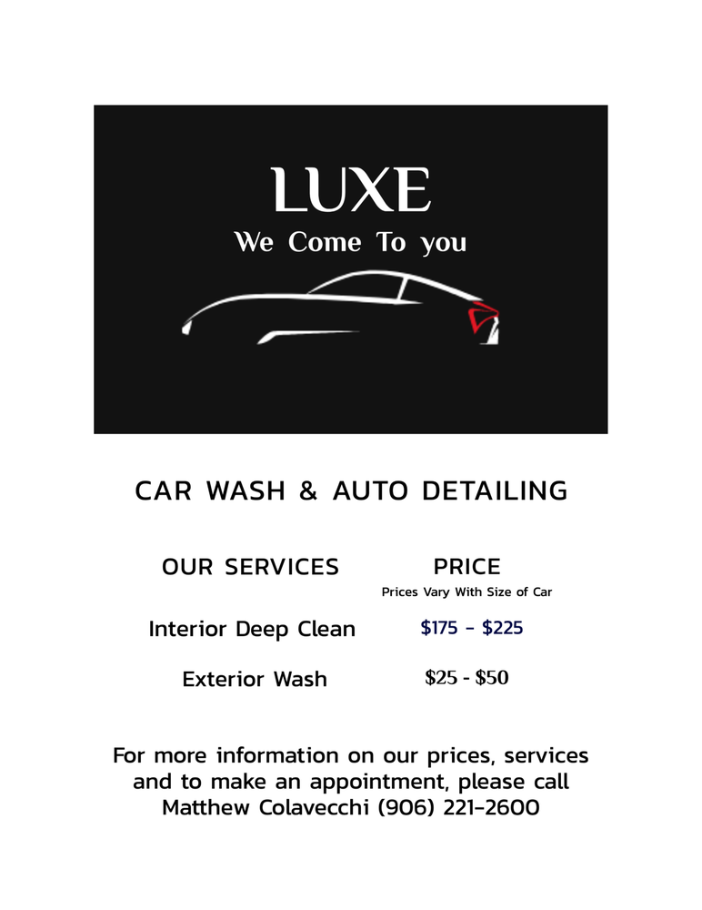 LUXE Updated August 2024 Iron Mountain, Michigan Car Wash Phone