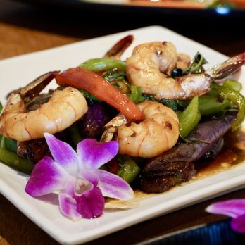 Silk Thai Cuisine - Eggplant with Shrimp - Thai Near Me - Huntington Beach, California Silk Thai Cuisine - Eggplant with Shrimp - Thai Near Me - Huntington Beach, California