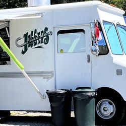 Jiggers Fish & Chips - Located beside a bright lime green building