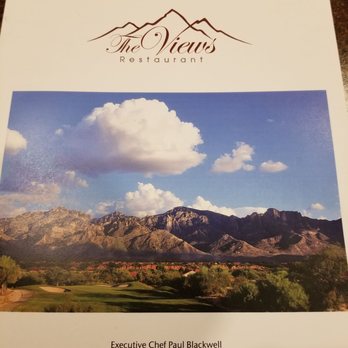 The Views Restaurant - Amazing view pictured on menu. - American Near Me - Oro Valley, Arizona The Views Restaurant - Amazing view pictured on menu. - American Near Me - Oro Valley, Arizona