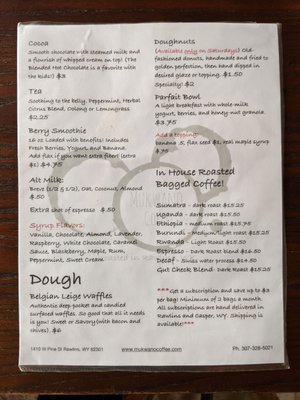 Menu photo 4 Mukwano Coffee Rawlins, WY