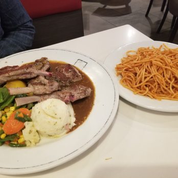 Arcadia Garden Cafe - New Zealand Rack of Lamb with Pasta ($26.50) - Chinese Near Me - Arcadia, California
