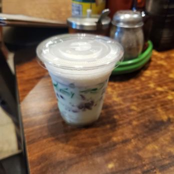 Pho Recipe - 3 flavored drink in small plastic cup instead of the tall milkshake glass. Boss lied about how they were served 3-4 weeks ago. - Vietnamese Near Me - San Francisco, California