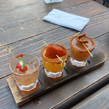 OLA Restobar - Mexican lollipop shot(s). Watermelon, mango, and tamarindo! - Mexican Near Me - Downey, California