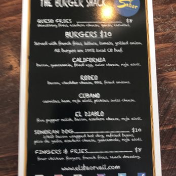 El Sabor - Lunch menu - Tex-Mex Near Me - Vail, Colorado