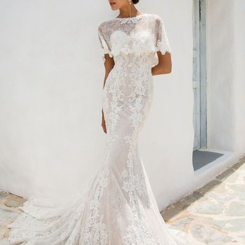 Bridals By Elena - Dramatic fit n flare lace wedding dress from Justin Alexander - Bridal Near Me - Gambrills, Maryland Bridals By Elena - Dramatic fit n flare lace wedding dress from Justin Alexander - Bridal Near Me - Gambrills, Maryland