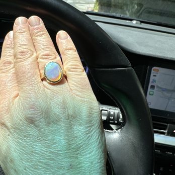 Padani Jewelers - Opal ring taken from a brooch - Watch Repair Near Me - Studio City, California Padani Jewelers - Opal ring taken from a brooch - Watch Repair Near Me - Studio City, California