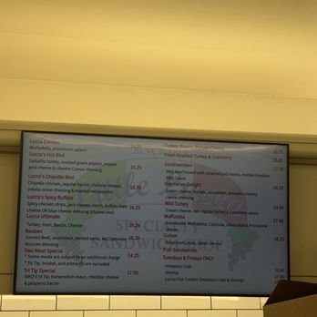 Little Lucca - Menu - Sandwiches Near Me - Burlingame, California