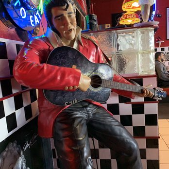 Good Times Cafe - Sweet statue, though the guitar was outta tune and I don't think Presley would've liked that. - American Near Me - Visalia, California Good Times Cafe - Sweet statue, though the guitar was outta tune and I don't think Presley would've liked that. - American Near Me - Visalia, California