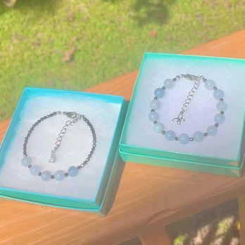 GEMS4U - Aquamarine adjustable bracelets at GEMS4U in The Cotton Exchange! - Jewelry Near Me - Wilmington, North Carolina
