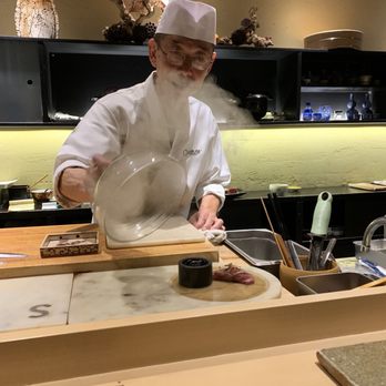 Omakase - Chef Sachio himself with the cherrywood smoker - Sushi Bars Near Me - San Francisco, California Omakase - Chef Sachio himself with the cherrywood smoker - Sushi Bars Near Me - San Francisco, California