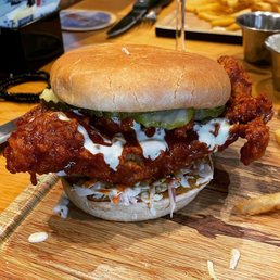Nashville hot chicken sandwich Nashville hot chicken sandwich