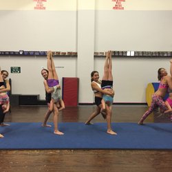 The Dance Warehouse - Acro Camp practicing this summer