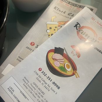 Ramen House - Menu - Ramen Near Me - Ocala, Florida