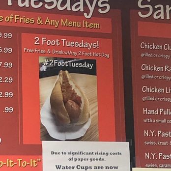 Doogie's - 2 Foot Tuesday Special - Hot Dogs Near Me - Newington, Connecticut