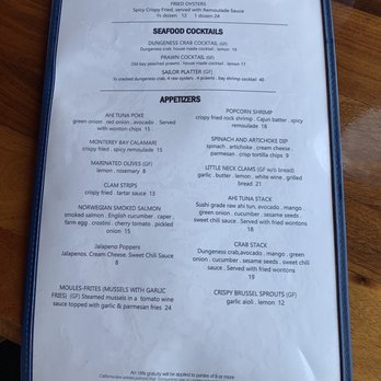 Sailor Jack's - Lunch Menu - Seafood Near Me - Benicia, California