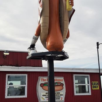 The Red Caboose - a hot dog with mustard and ketchup - Fast Food Near Me - Rostraver, Pennsylvania