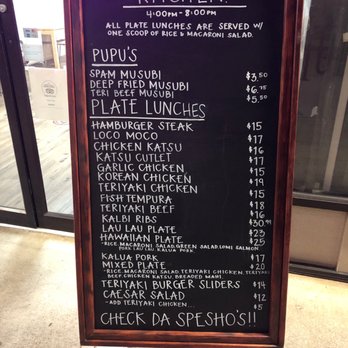 Da Kitchen Maui - Menu - Hawaiian Near Me - Kihei, Hawaii