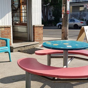 One Night Only Pizza - Benches outside in case you want to enjoy your "takeout" pizza right away - Pizza Near Me - Toronto, Ontario One Night Only Pizza - Benches outside in case you want to enjoy your "takeout" pizza right away - Pizza Near Me - Toronto, Ontario