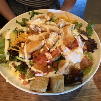 Cricket's Grill & Draft House - Buttermilk Chicken Tender Club Salad - American Near Me - Waco, Texas Cricket's Grill & Draft House - Buttermilk Chicken Tender Club Salad - American Near Me - Waco, Texas