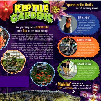 Reptile Gardens - Info brochure (3 of 3) - Botanical Gardens Near Me - Rapid City, South Dakota Reptile Gardens - Info brochure (3 of 3) - Botanical Gardens Near Me - Rapid City, South Dakota