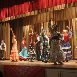 Covina Woman's Club - Dancers performing to music on the raised stage