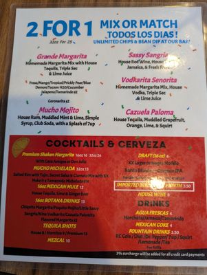 Menu photo 2 La Botana Tacos Tucson, AZ