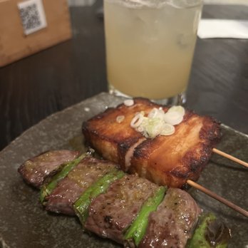 Two Ten Jack - 1 Skewer Pork Belly Yakitori and 1 Skewer Wagyu Shortrib Yakitori - Cocktail Bars Near Me - Nashville, Tennessee Two Ten Jack - 1 Skewer Pork Belly Yakitori and 1 Skewer Wagyu Shortrib Yakitori - Cocktail Bars Near Me - Nashville, Tennessee
