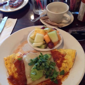 Lady C’s - Spanish omelet with fruit and English muffins and cup of coffee. - Breakfast & Brunch Near Me - Tarzana, California Lady C’s - Spanish omelet with fruit and English muffins and cup of coffee. - Breakfast & Brunch Near Me - Tarzana, California