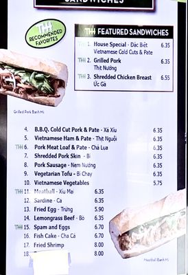 Menu photo 4 THH Sandwiches Westminster, CA