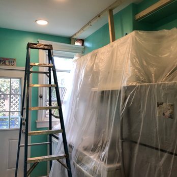 Gilbert Enterprise - Framing the bulkhead for the new dryer vent line - Electricians Near Me - District Heights, Maryland