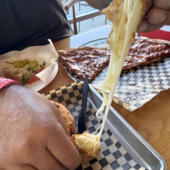 Bari Pasta & Pizza - Look at that cheese pull - Pizza Near Me - Torrance, California