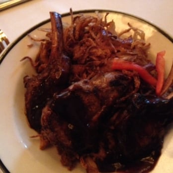Stoney River - Frenched lamb chops with sweet demi-glace & crispy onions as apps...so good!!! - Steakhouses Near Me - Deer Park, Illinois Stoney River - Frenched lamb chops with sweet demi-glace & crispy onions as apps...so good!!! - Steakhouses Near Me - Deer Park, Illinois