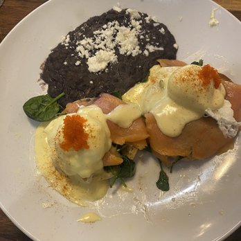Farmer's Table - Salmon Benedict - New American Near Me - La Mesa, California Farmer's Table - Salmon Benedict - New American Near Me - La Mesa, California